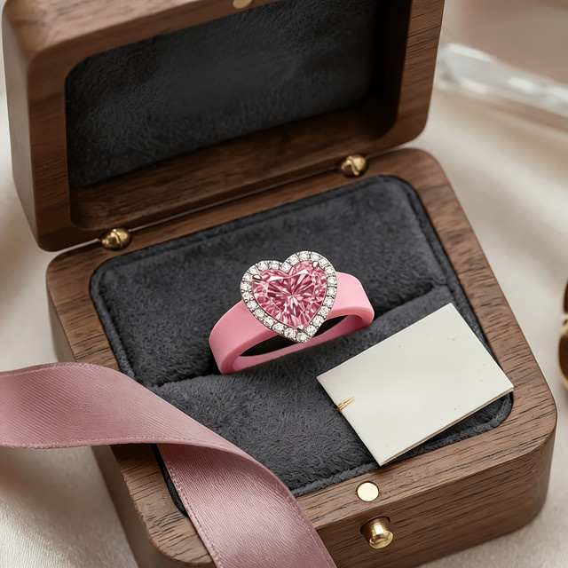 WZERO Ring Silikon, Roségold, Zirkonia, Kinder - Bild 1