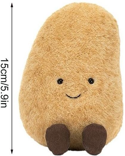 Kartoffel Plüschtier, Plüschpuppen Anhänger, beige - Bild 1
