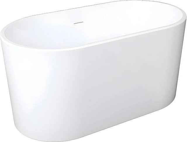 Freistehende Badewanne Apogon von Vente-unique in Weiß, Länge: 130 cm - Bild 1
