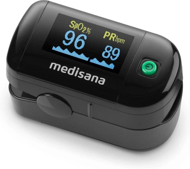 Medisana PM 100 Pulsoximeter in Schwarz zur Messung der Sauerstoffsättigung - Bild 1