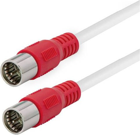 Maxtrack SAT Anschlusskabel mit 1x F-Stecker auf 1x F-Stecker in Weiß, Länge: 3 m - Bild 1