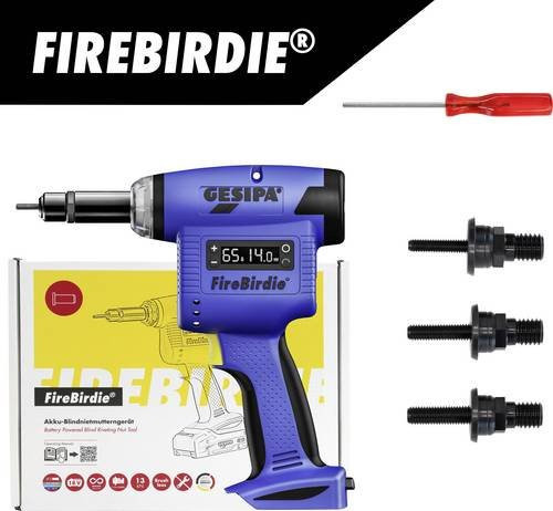 Gesipa FireBirdie 2151862 Akku-Blindnietpistole 18V bürstenlos in Blau - Bild 1