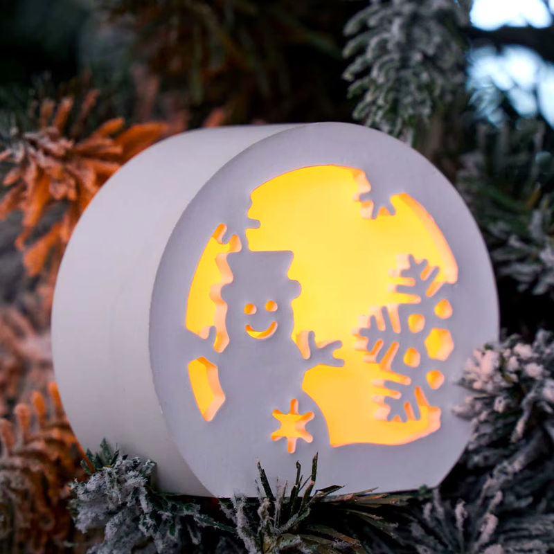 UDOCOOL Silikonform für Schneemann Kerzenhalter aus Gips und Harz in Weiß für Weihnachts-DIY-Dekorationen - Bild 6