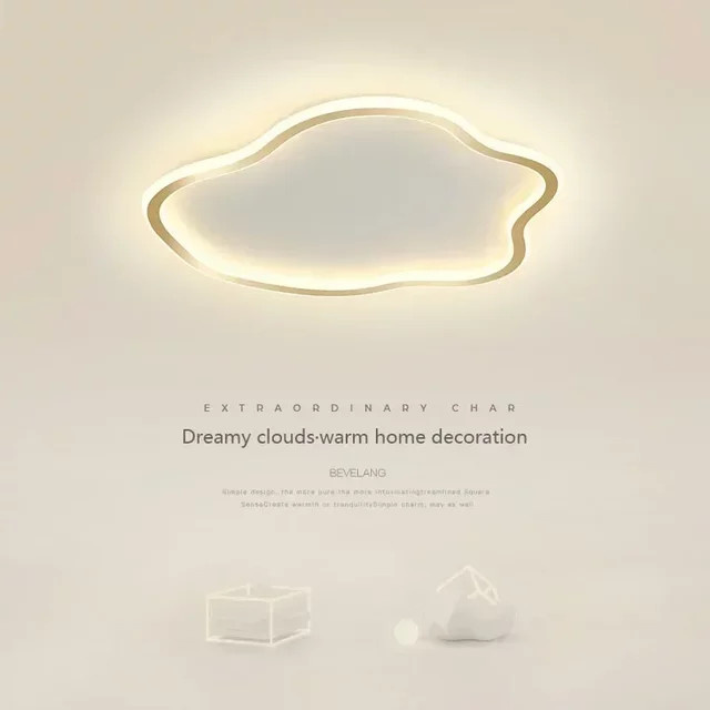 DAMIASMIL Nordic LED Deckenleuchte in Weiß mit warmweißem Licht für Wohnzimmer, Esszimmer und Schlafzimmer - Bild 1