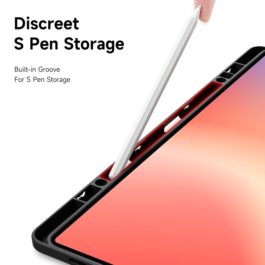 DUX DUCIS Schutzhülle für Samsung Galaxy Tab S11 Ultra, S11, A11 Plus und A9 Plus, abnehmbare transparente Hülle mit S Pen Halter und Auto Aufwachen/Schlafen Funktion, Schwarz - Bild 3