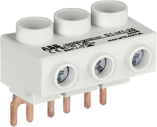 ABB 1SAM201907R1101 S1-M1-25 3-Phasen-Einspeiseblock Flach in Weiß für MS116 / MS132 mit 25mm2 Einspeiseklemme - Bild 1