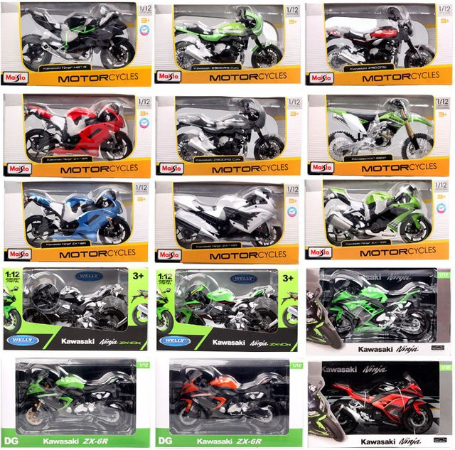 Maisto Kawasaki Motorradmodell, Druckgussspielzeug, 1:12 - Bild 1