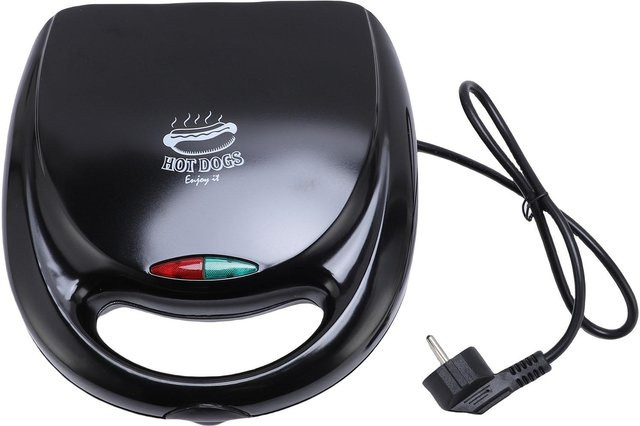 aimo Corn Dog Waffeleisen 850W Hot Dog Waffelmaschine mit Antihaftbeschichtung in Schwarz - Bild 1