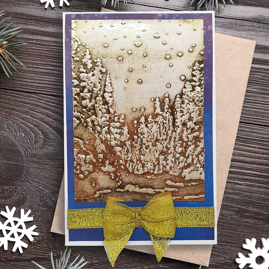 3D Präge Schablone Algen Blasen Design für Scrapbooking und DIY Bastelarbeiten B: 16 cm, H: 11,5 cm - Bild 2