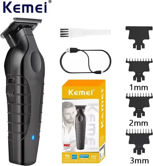 Kemei KM-2299 Elektrischer Haarschneider, Schwarz, Unisex - Bild 1