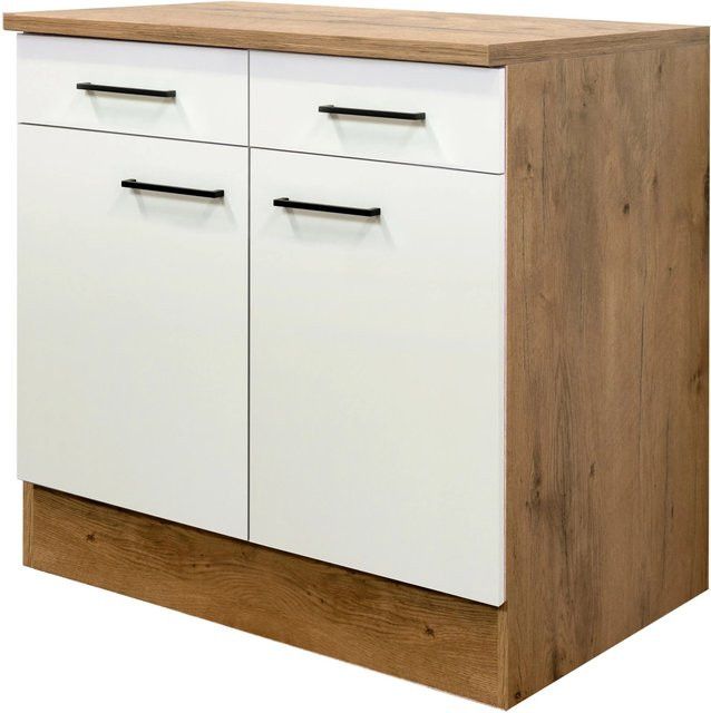 Flex-Well Küchenunterschrank Avila Magnolie matt B/H/T: 80 x 85 x 60 cm - Bild 1