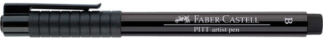 Faber Castell PITT artist pen brush Tintenzeichner Schwarz - Bild 1