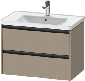 Duravit Waschtischunterschrank Ketho.2 in Leinenoptik mit 2 Schubladen, wandhängend, B/T: 78,4 x 45,5 cm - Bild 1