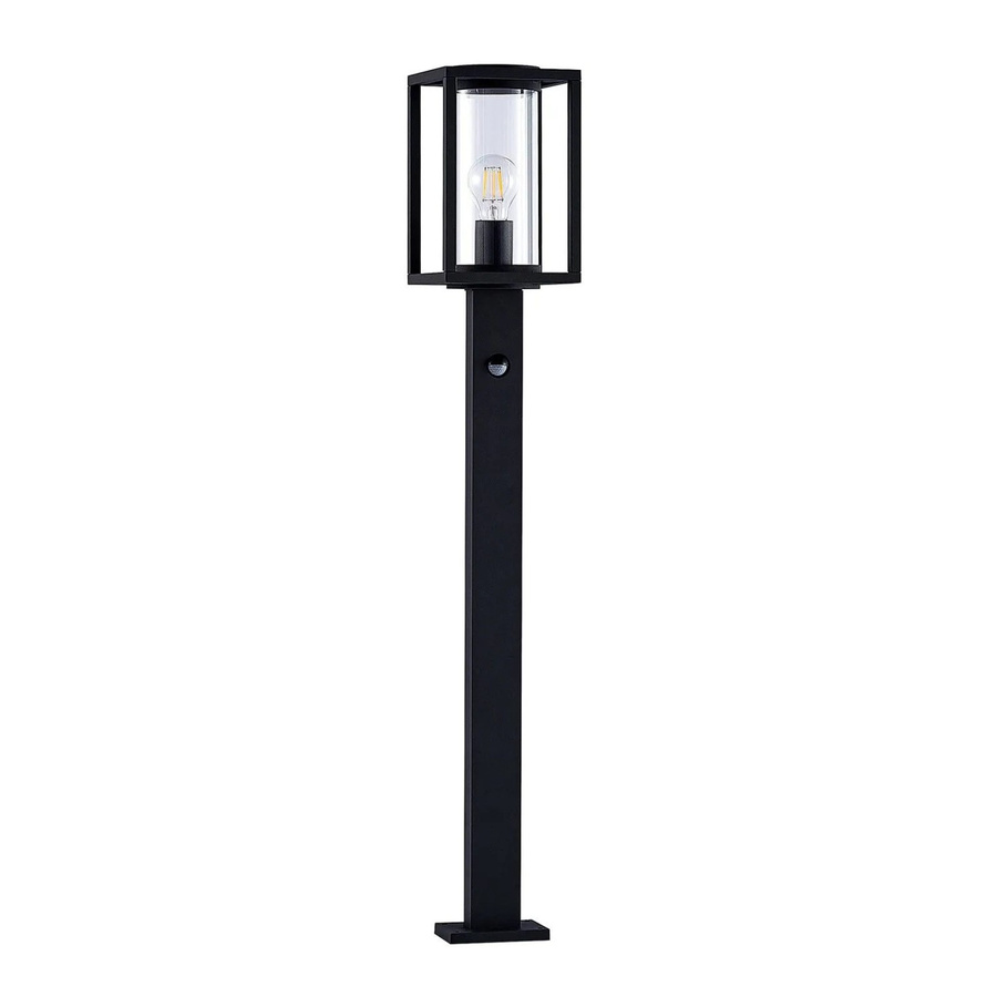 Lucande Außenleuchte Ferda Modern in Schwarz aus Aluminium mit Bewegungsmelder und E27 Fassung - Bild 2