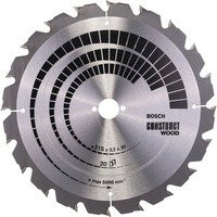 Bosch Construct Wood Kreissägeblatt aus Stahl, Farbe: Silber, Durchmesser: 315 mm, 20 Zähne, Carbide Tipped - Bild 2