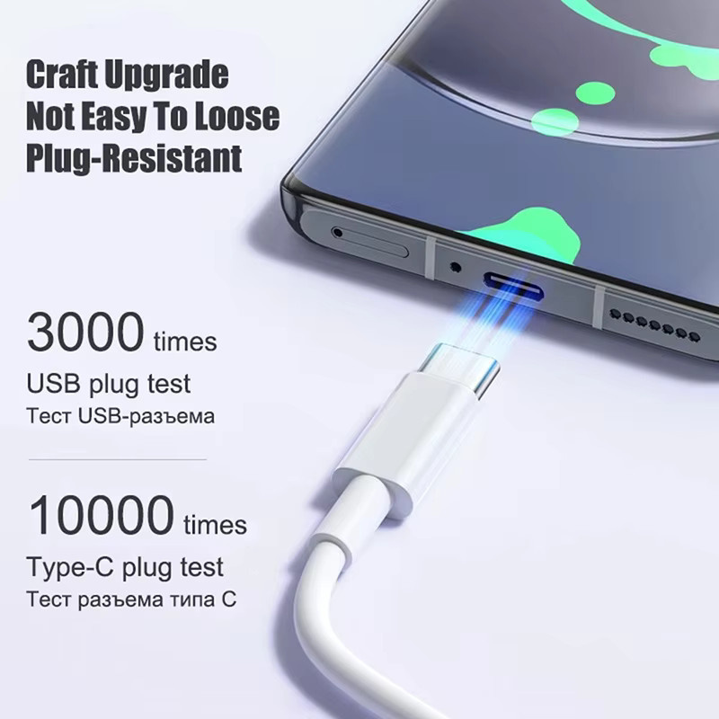 10W USB-A auf Typ-C Ladekabel für Android-Smartphones in Schwarz, 1m Länge - Bild 3