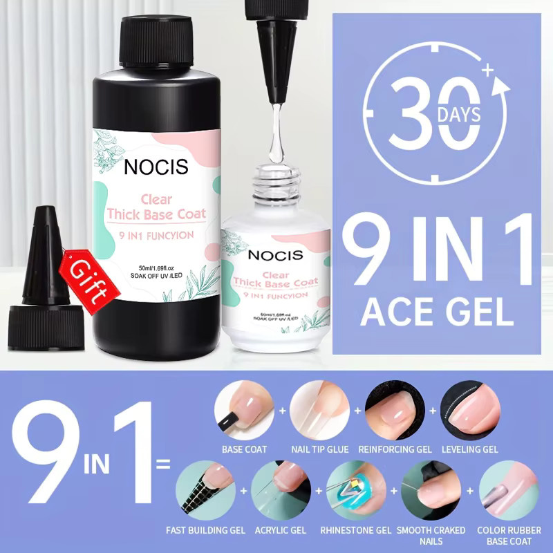 NOCIS Nagelgel 9-in-1, Clear, 50 ml - Bild 5