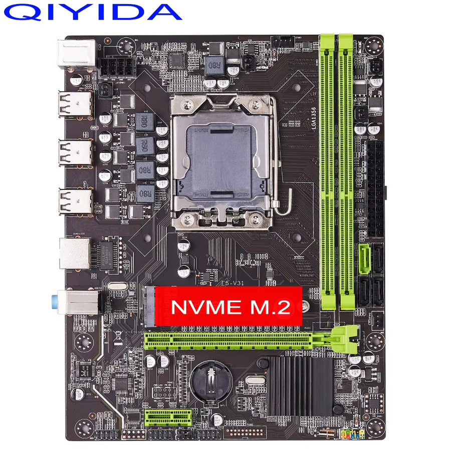 Qiyida X79 Mainboard Combo Kit mit Xeon E5 2420 v2 Prozessor, 8GB DDR3 RAM und NVMe M.2 Support, Micro ATX, Schwarz - Bild 2