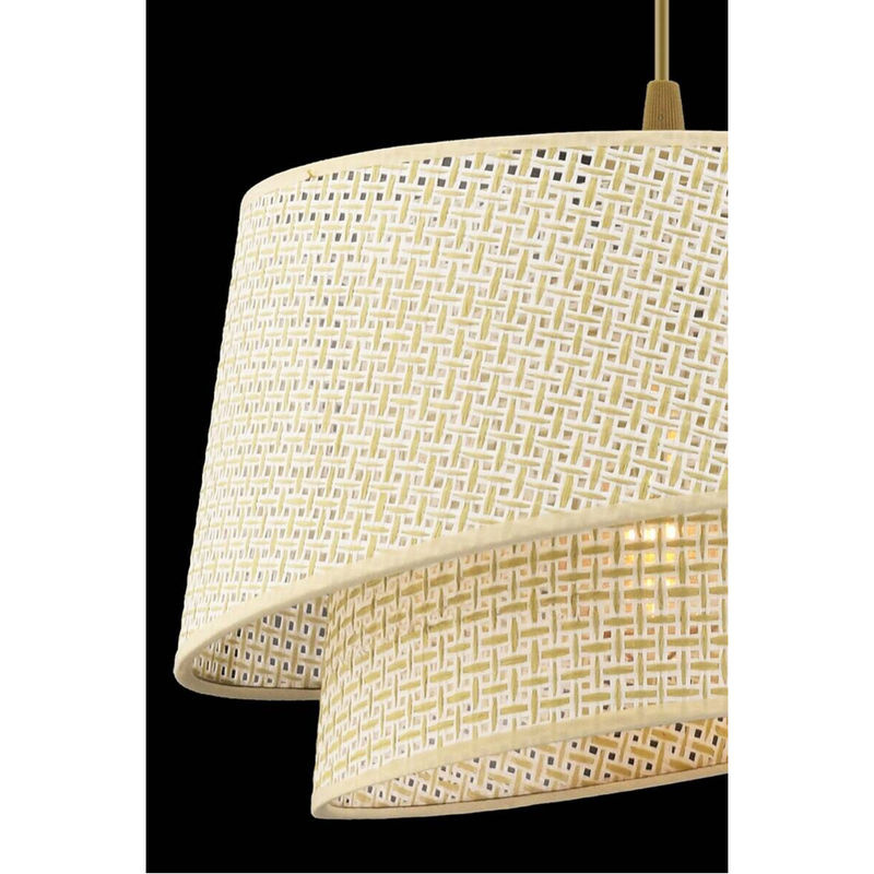 Opviq Pendelleuchte Barette in Creme aus Stoff und Metall mit E27 Fassung, B/T/H: 32 x 32 x 65 cm - Bild 2