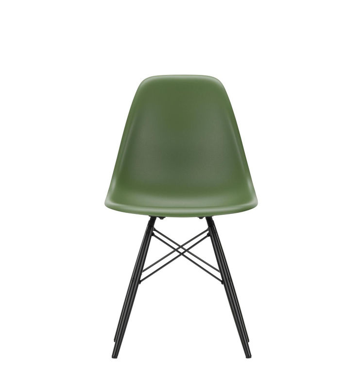 Vitra DSW Eames Plastic Side Chair in Grün aus Kunststoff und Holz mit mattem Finish - Bild 2