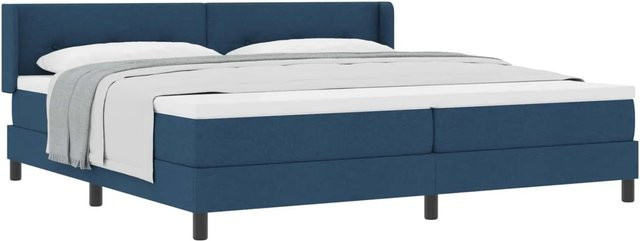 vidaXL Boxspringbett mit Matratze Blau B/T/H: 200 x 200 x 280 cm - Bild 1