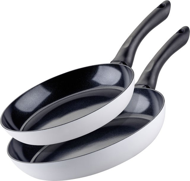 Fackelmann Pfannen-Set Arcadalina aus Keramik in Weiß, 2-teilig, Ø 24 cm und Ø 28 cm - Bild 1