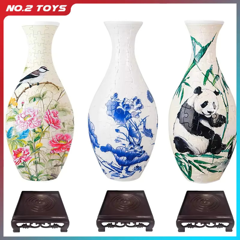 CONUSEA 3D-Puzzle-Vase, Puzzle-Spielzeug, Weiß - Bild 2