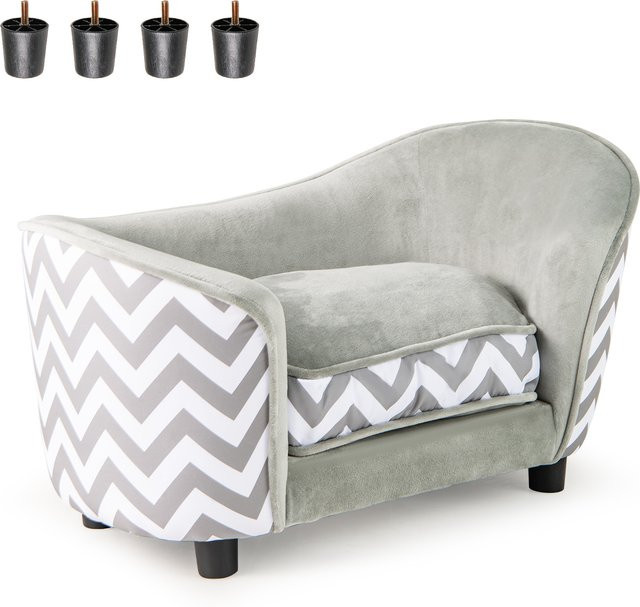 GOFLAME Katzenbett und Hundesofa in Grau mit waschbarem Bezug, B/T/H: 70 x 41 x 40 cm - Bild 1