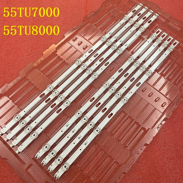 LED-Streifen für Samsung UE55AU7172U, GU55TU8079U, UE55TU7175, GU55TU7079U, GU55TU7079, UE55TU7170U, UN55TU7000, UE55TU7040K, SVC550F53/78, Weiß, SMD-Technologie - Bild 1