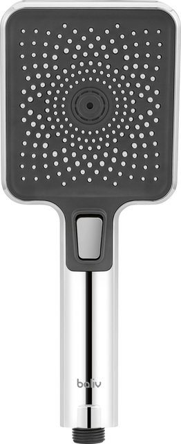 baliv Wassersparende Handbrause HBR-105.410 Eckig in Anthrazit verchromt - Bild 1