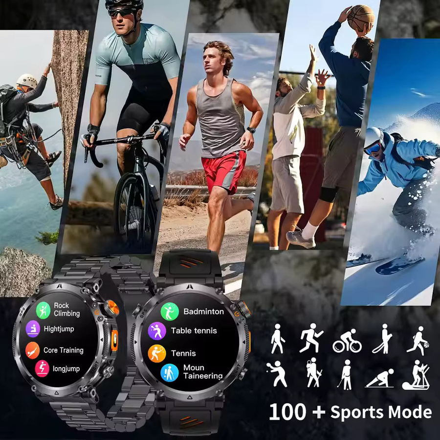 KULANNDER Smartwatch, GPS, Schwarz, 3 ATM, Herren - Bild 2