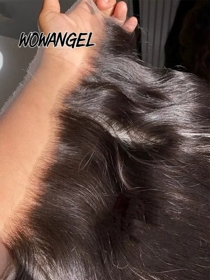 Wow Angel Brasilianisches glattes Echthaar HD Lace Frontal, Unisex - Bild 7
