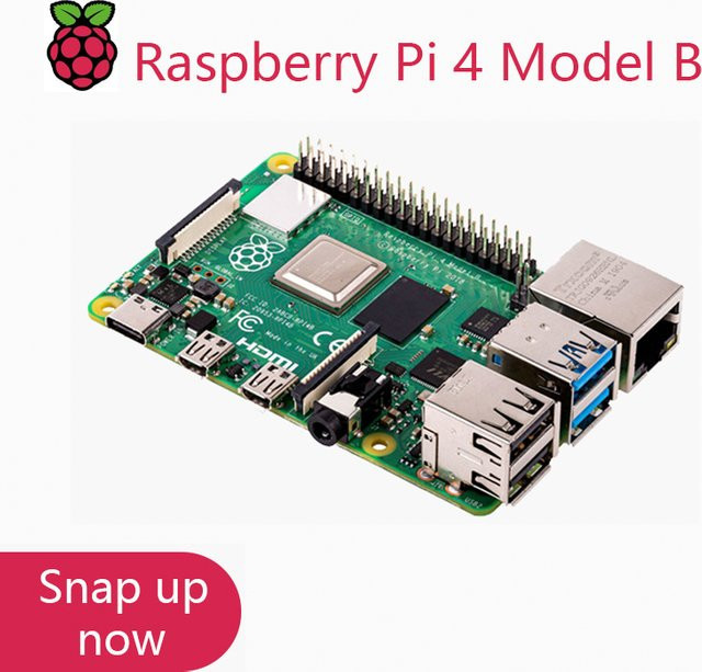 Raspberry Pi 4 Modell B Dev Board Kit in Grün mit 2GB, 4GB oder 8GB RAM und 1,5 GHz 4-Core CPU - Bild 1
