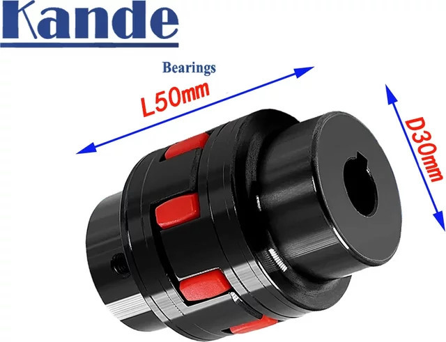 Kande Flexible Kupplung GR14 XL0 aus Edelstahl für CNC Motor Kugelumlaufspindel, Durchmesser: 30 mm, Farbe: Schwarz - Bild 1