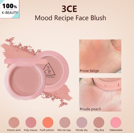 3CE Mood Recipe Gesichtsrouge, Puder, Satin, Unisex