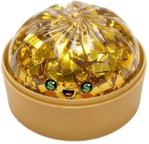 Goldene Styles Glitzer Knödel Squishy mit Box, Sensorisches Quetschspielzeug - Bild 1