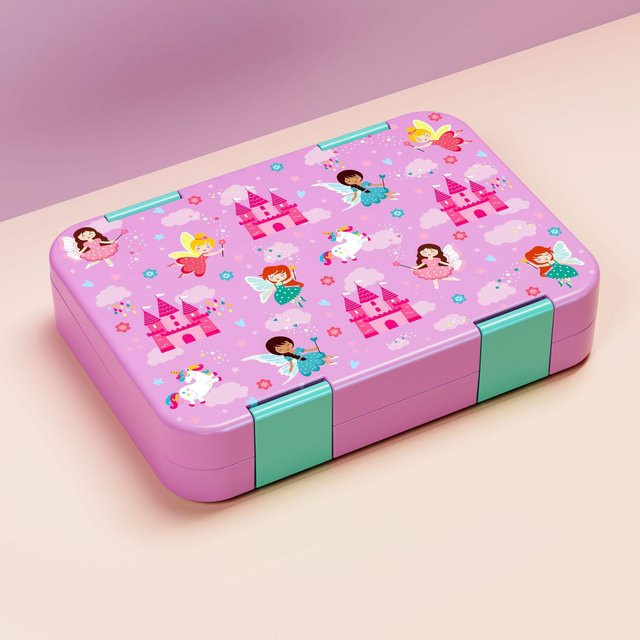 Bento Lunchbox für Kinder von Yiran Furniture mit 5 bis 6 umwandelbaren Fächern, BPA-frei, auslaufsicher, mikrowellen- und kühlschrankgeeignet, Weiß - Bild 1