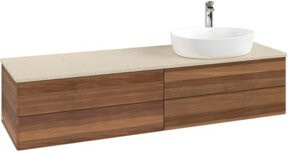 V&B Waschtischunterschrank Antao mit Beleuchtung, Farbe Botti Brown, B/T: 160 x 50 cm - Bild 1