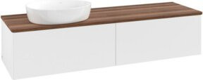 V&B Waschtischunterschrank Antao ohne Frontstruktur in Weiß lackiert, B: 160 cm, T: 50 cm - Bild 1
