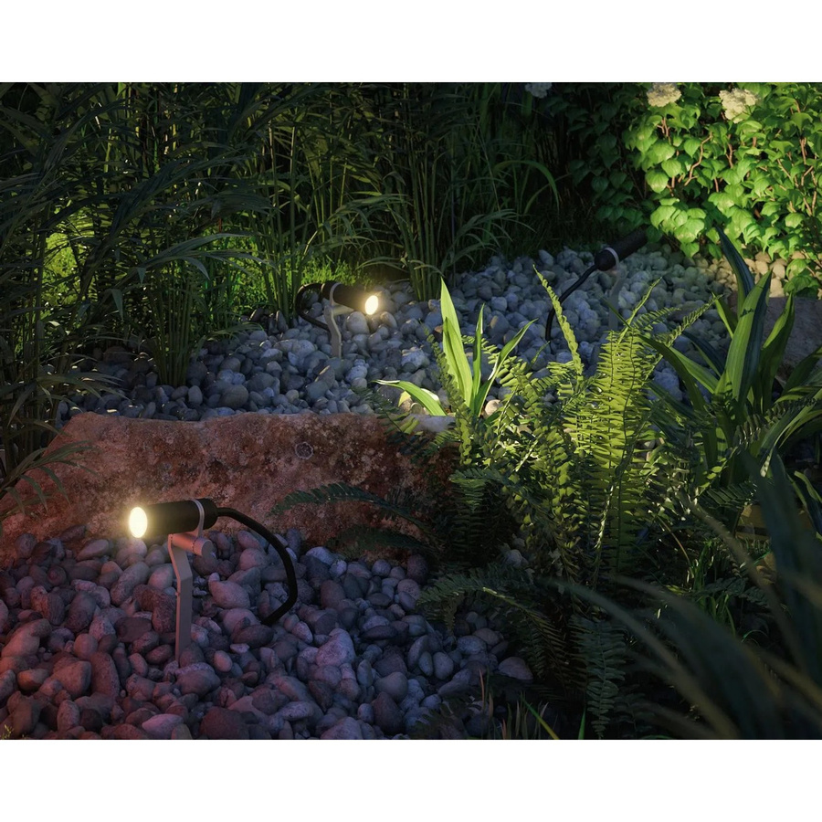 Paulmann Plug & Shine Plantini LED-Gartenstrahler-Starter-Set mit 3 Erdspießen in Warmweiß - Bild 3