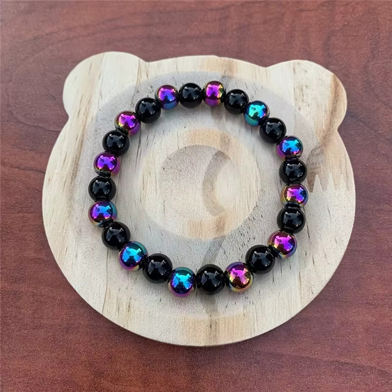Armband Regenbogen-Obsidian-Achat, 8 mm, Unisex - Bild 4