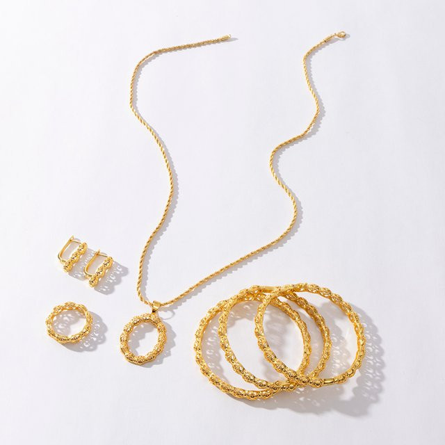 LUIZADA Schmuckset, Goldfarben, Verlobung, Unisex - Bild 1