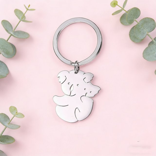 Koala Protect Schlüsselanhänger Edelstahl, Silber, Unisex - Bild 1