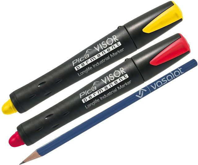 vasalat Set Pica Visor 990 Permanentmarker-Set in Rot und Gelb, 2-teilig - Bild 1