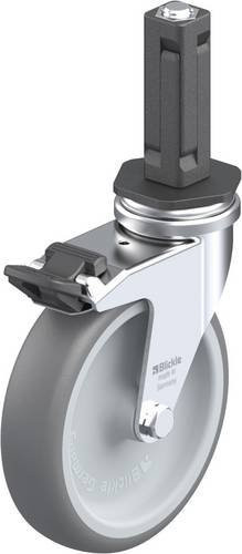 Blickle LRA-TPA 100G-FI-EV02 Lenkrolle mit Feststeller in Grau und Silber, Rad-Durchmesser: 100 mm, Tragfähigkeit: 70 kg - Bild 1