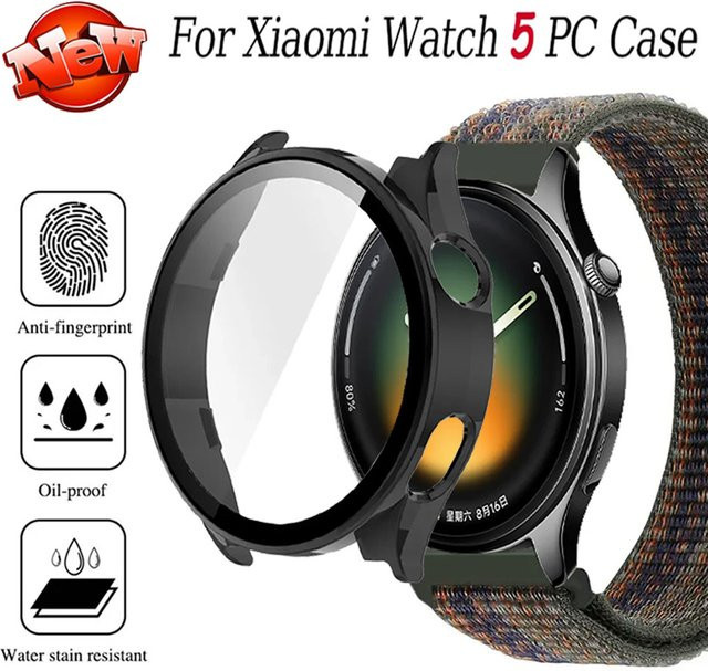 Xiaomi Watch 5 Schutzhülle, Kunststoff, transparent, Unisex - Bild 1