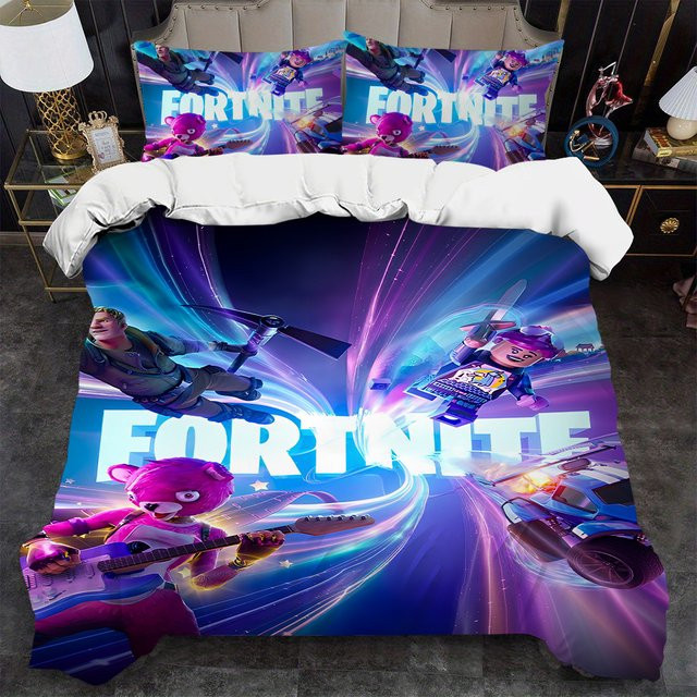 Battle Game F-Fortnite Bettbezug-Set, 3-teilig, Multicolour, B/B: 135 x 200 cm - Bild 1