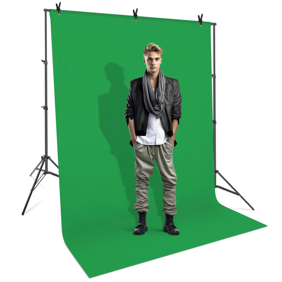 SAEIV Hintergrundständer Set in Schwarz, verstellbares Hintergrundstützsystem für Fotowände und Fotostudios, Breite: 2 m, Höhe: 2 m - Bild 4