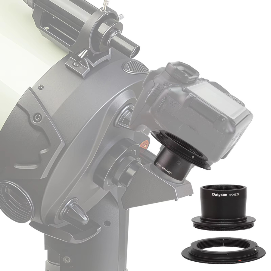 Datyson Teleskop-Fotografie-Adapter mit M42-Kamerahalterung und 2in1-Funktion für Pentax PK DSLR in Schwarz - Bild 6