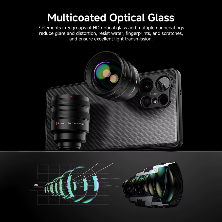 PICKOGEN 2X Telekonverter Set mit 17mm Gewinde Handyhülle für Samsung S24 Ultra, S25 Ultra und S26 Ultra in Schwarz - Bild 6